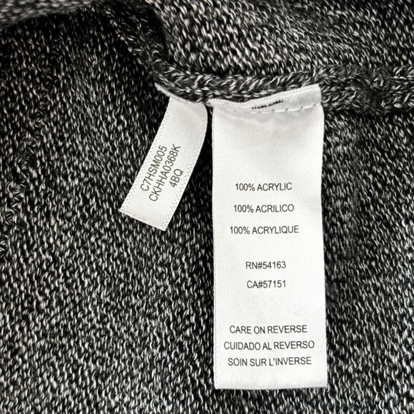 Calvin Klein Side Button Cowl Neck Sweater - Gray XS - Picture 8 of 10